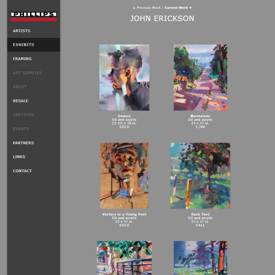 Phillips Gallery Web Site by EXPAND